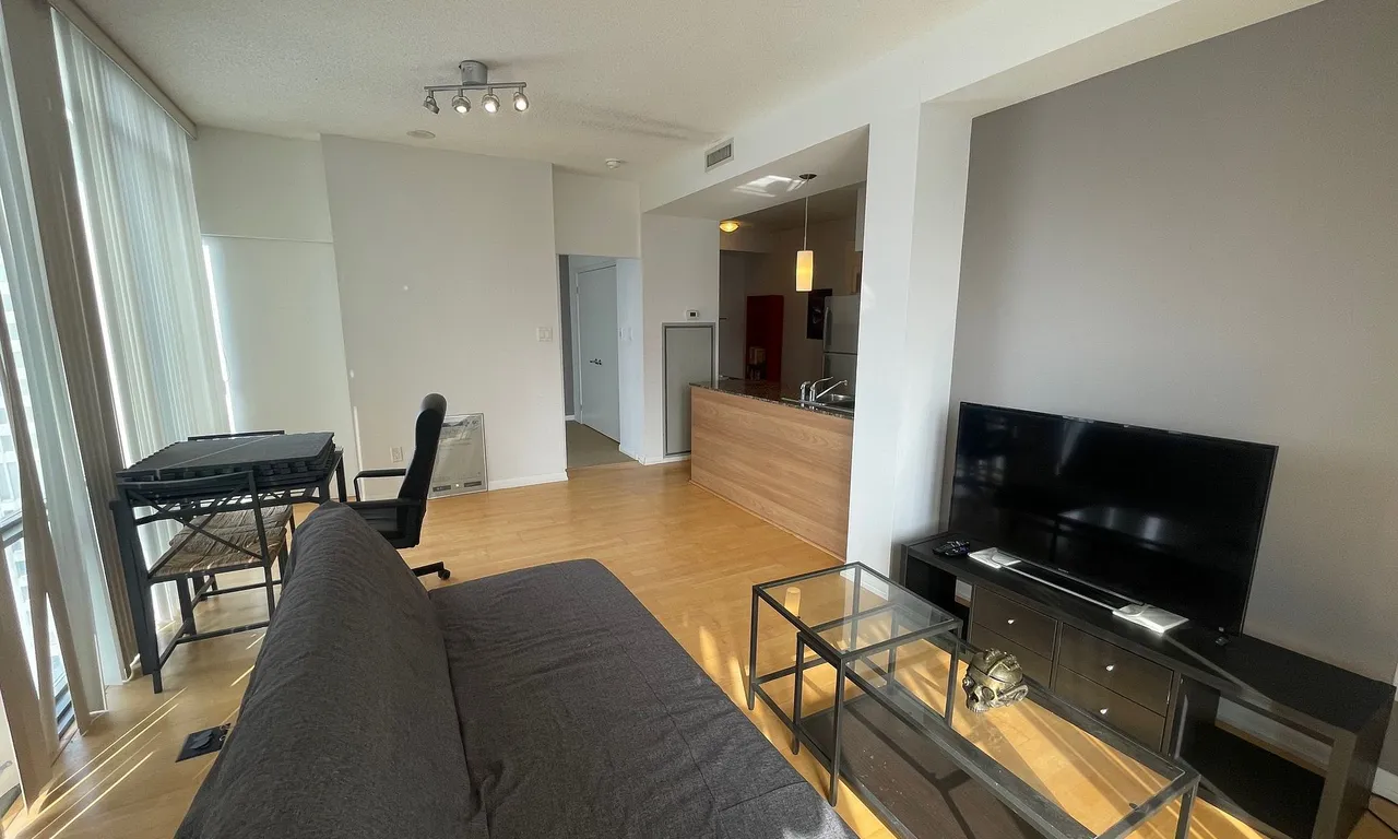 Condo Apt living room at 37 Grosvenor St Toronto