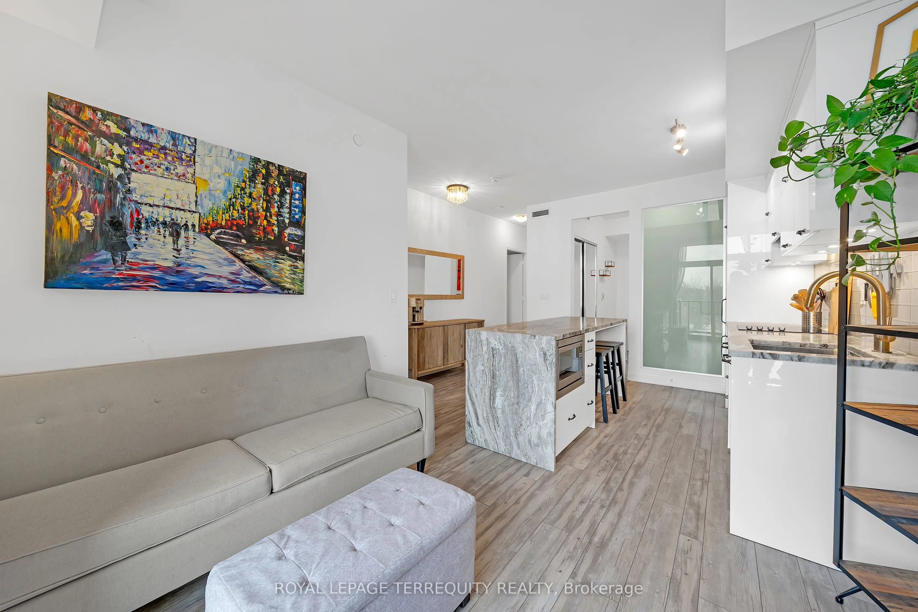 Condo Apartment living room at 106 Dovercourt Road Toronto