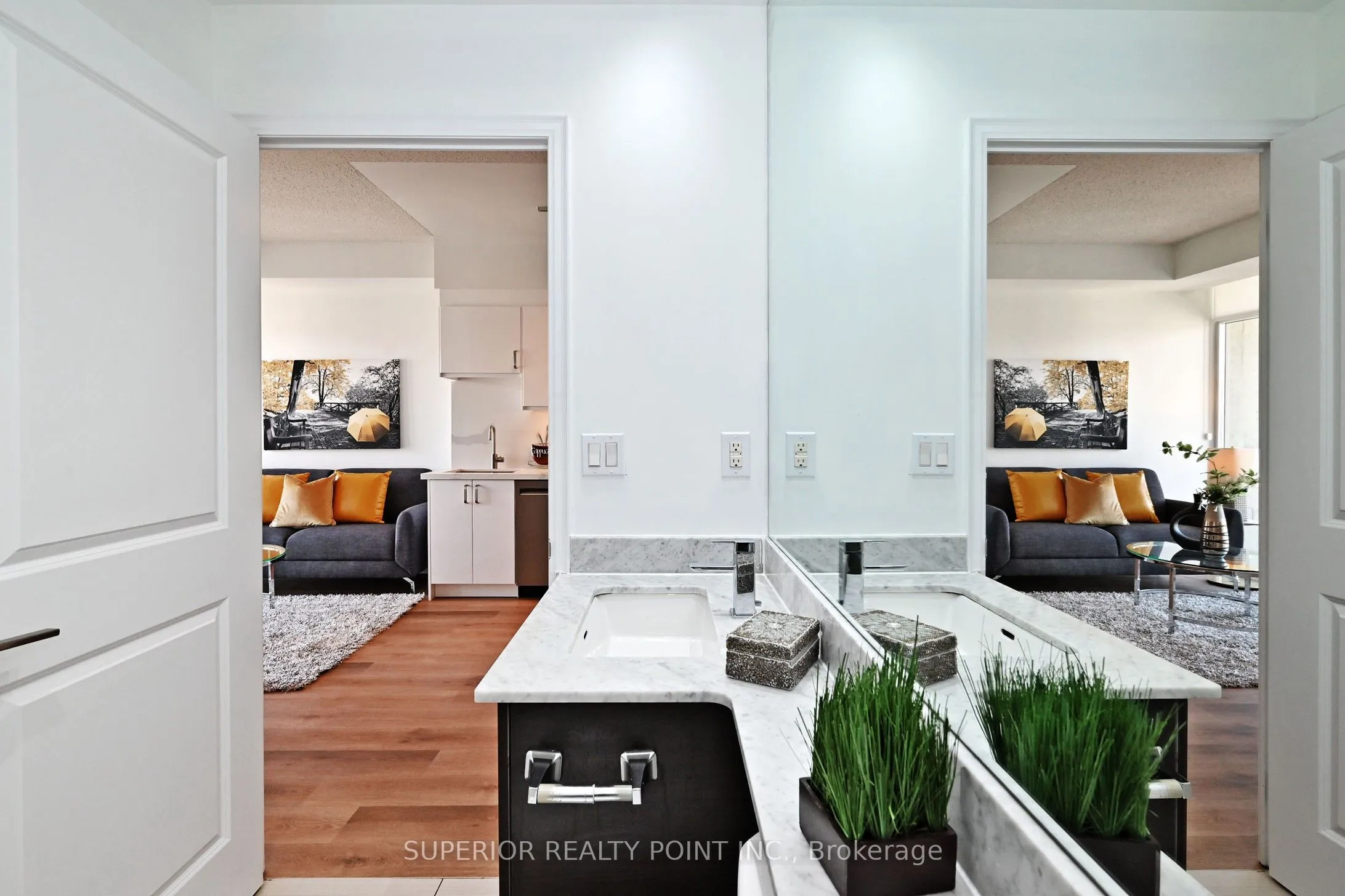 Condo Apartment living room at 125 Western Battery Road Toronto