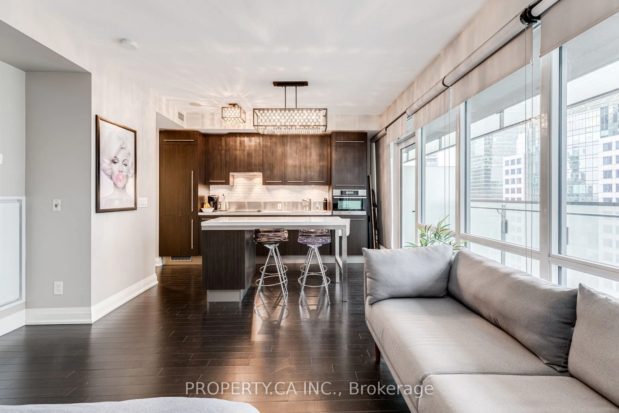 Condo Apartment living room at 80 John Street Toronto