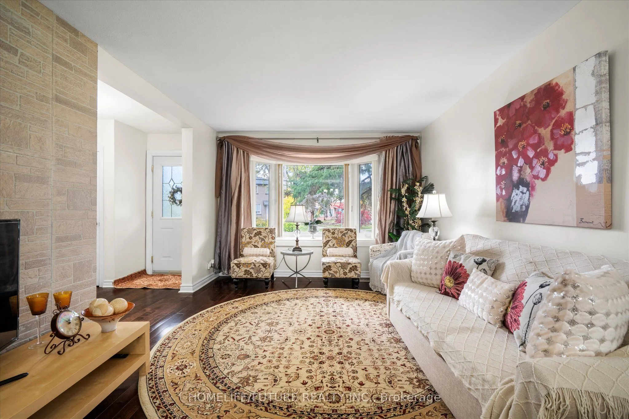 Semi-Detached  living room at 12 Ellendale Drive Toronto