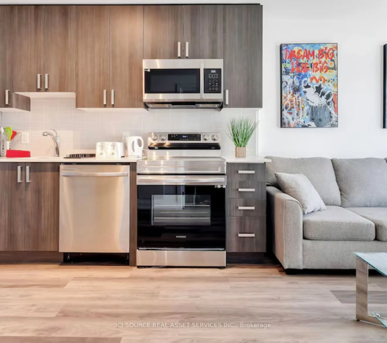 Condo Apartment living room at 1480 Bayly Street Pickering