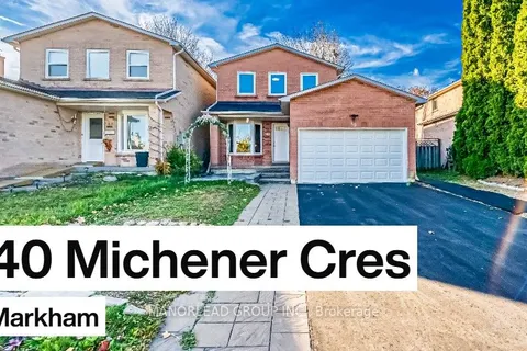 40 Michener Cres, Markham, ON L3P 6Z4