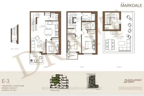 Condo Townhouse 3 bedroom 3 bathroom at 117 Marydale Avenue in Markham - MLS# N12501100