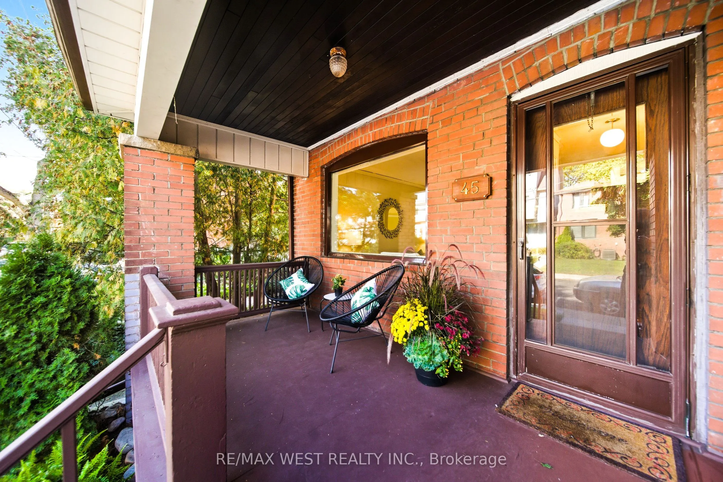 Semi-Detached  living room at 45 Deforest Road Toronto
