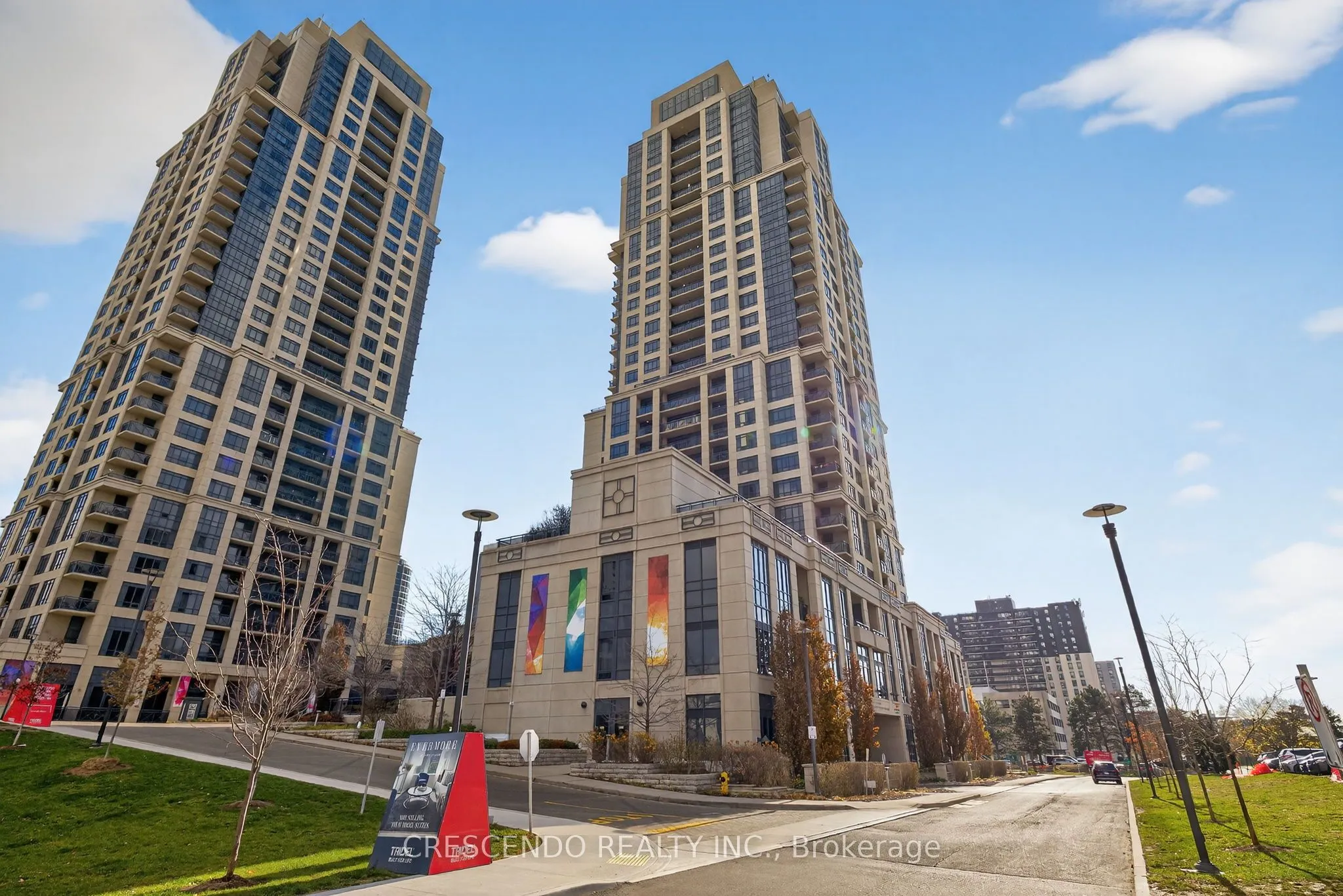 Condo Apartment living room at 6 Eva Road Toronto