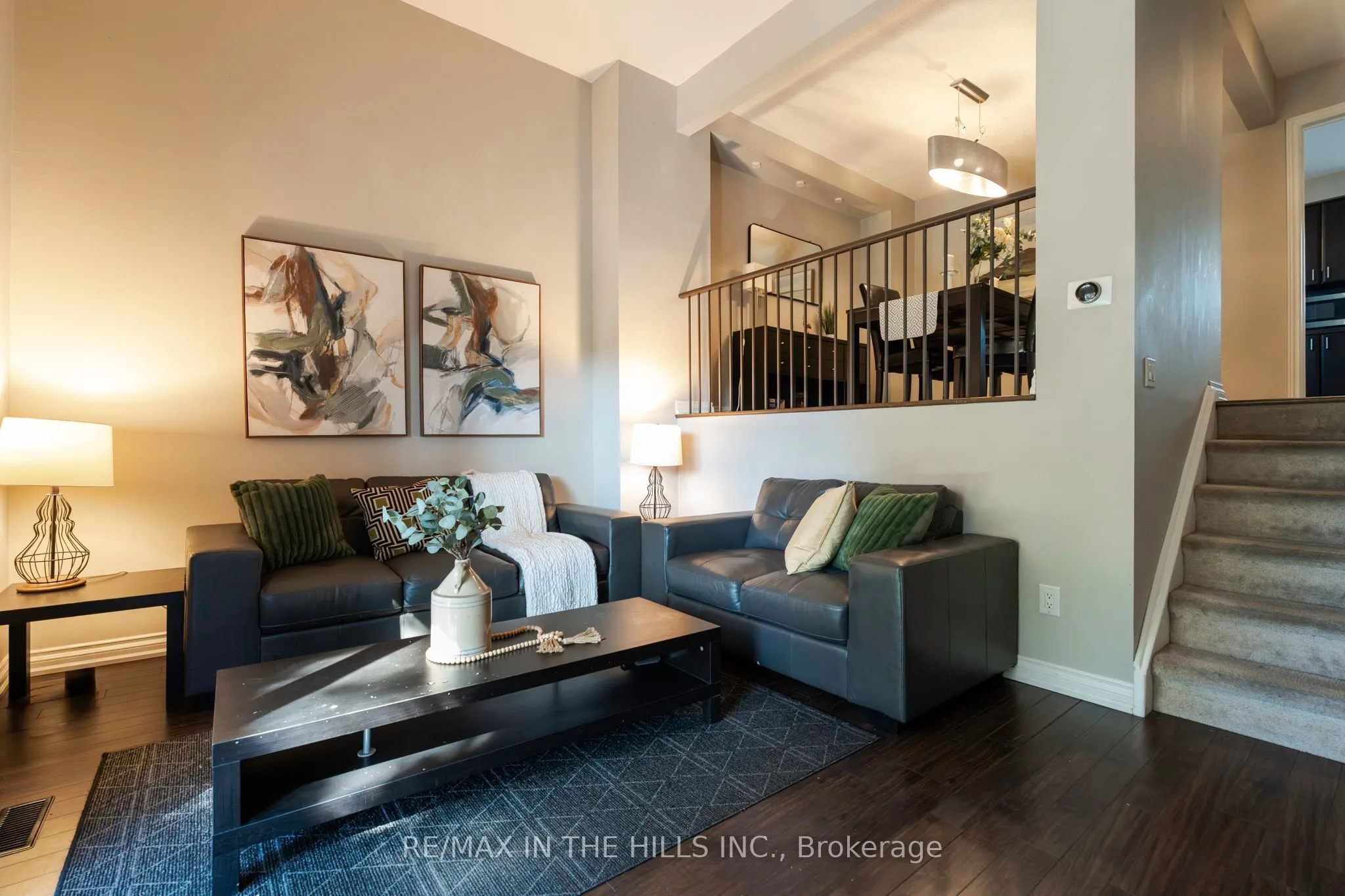 Condo Townhouse living room at 3360 Council Ring Road Mississauga