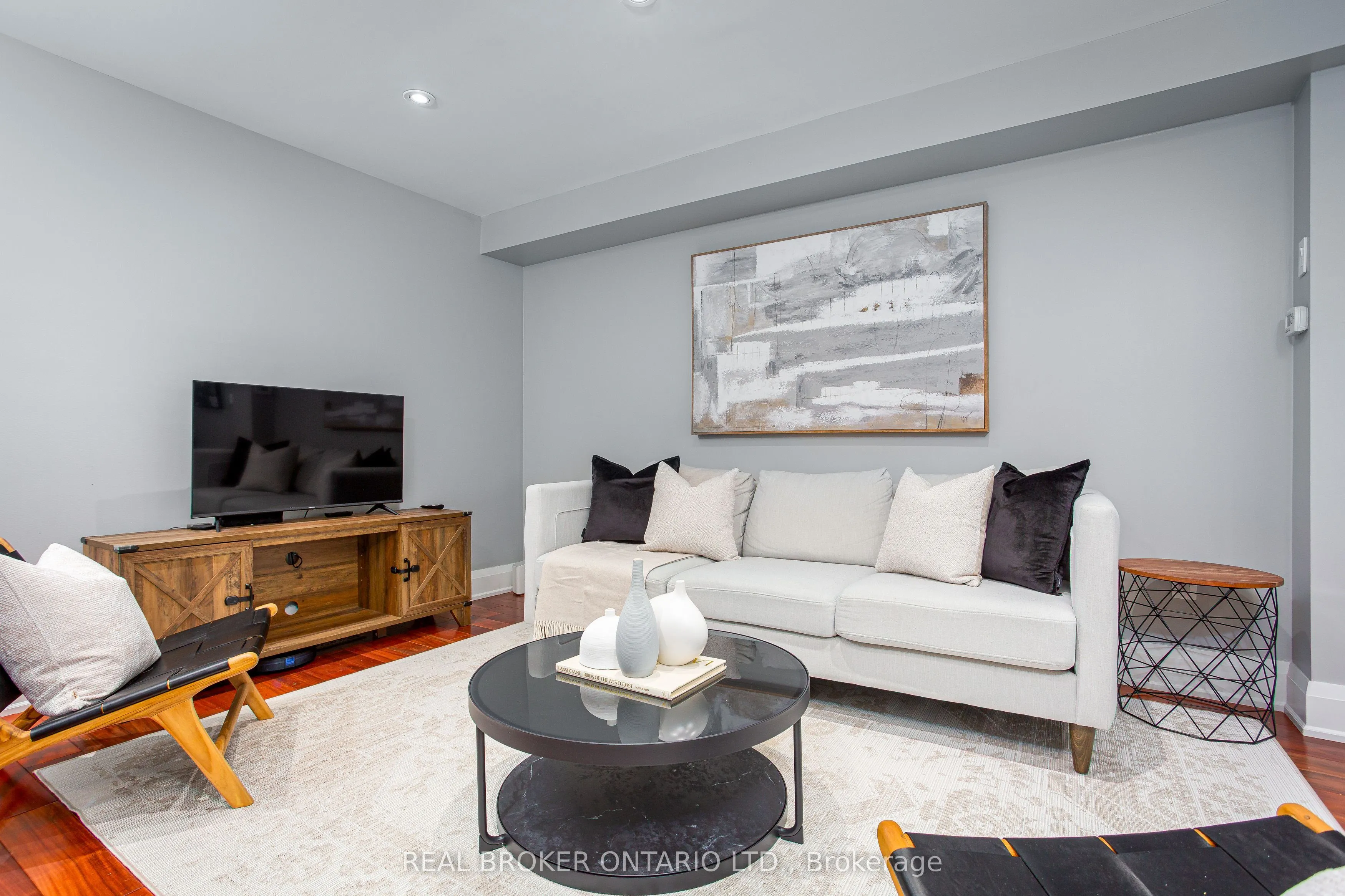 Condo Townhouse living room at 86 Joymar Drive Mississauga